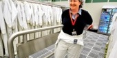 Fab employees wear special suits, nicknamed bunny suits, which are designed to keep contaminants such as lint and hair off the wafers during chip manufacturing.